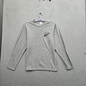 Alpinestars Men Shirt L Gray Logo Long Sleeve